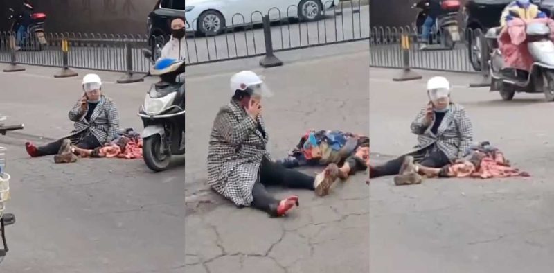 血腥慎入！山西孝义时代大道 老人骑车与货车相撞 小孩当场被压成肉泥 腿和脚与上半身全部分离 现场惨不忍睹！-51吃瓜网